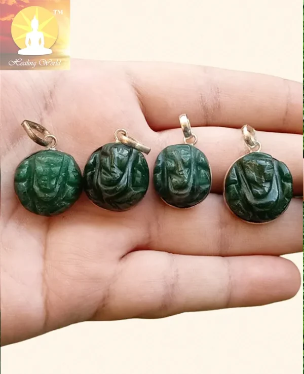 Green Aventurine Ganpati Pendants - Image 2